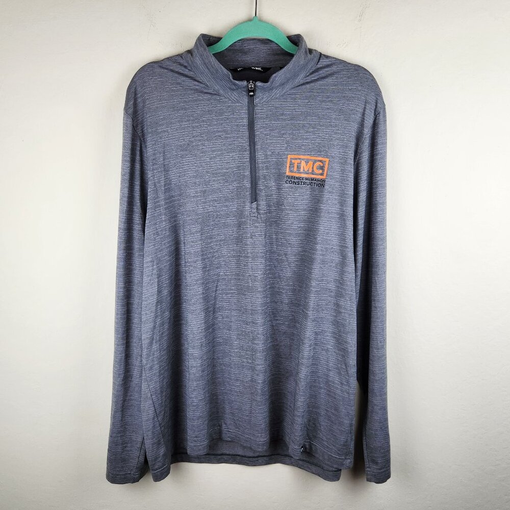 Travis Mathew Crestview 1/4 Zip Pullover Heather Gray XL *branded*
